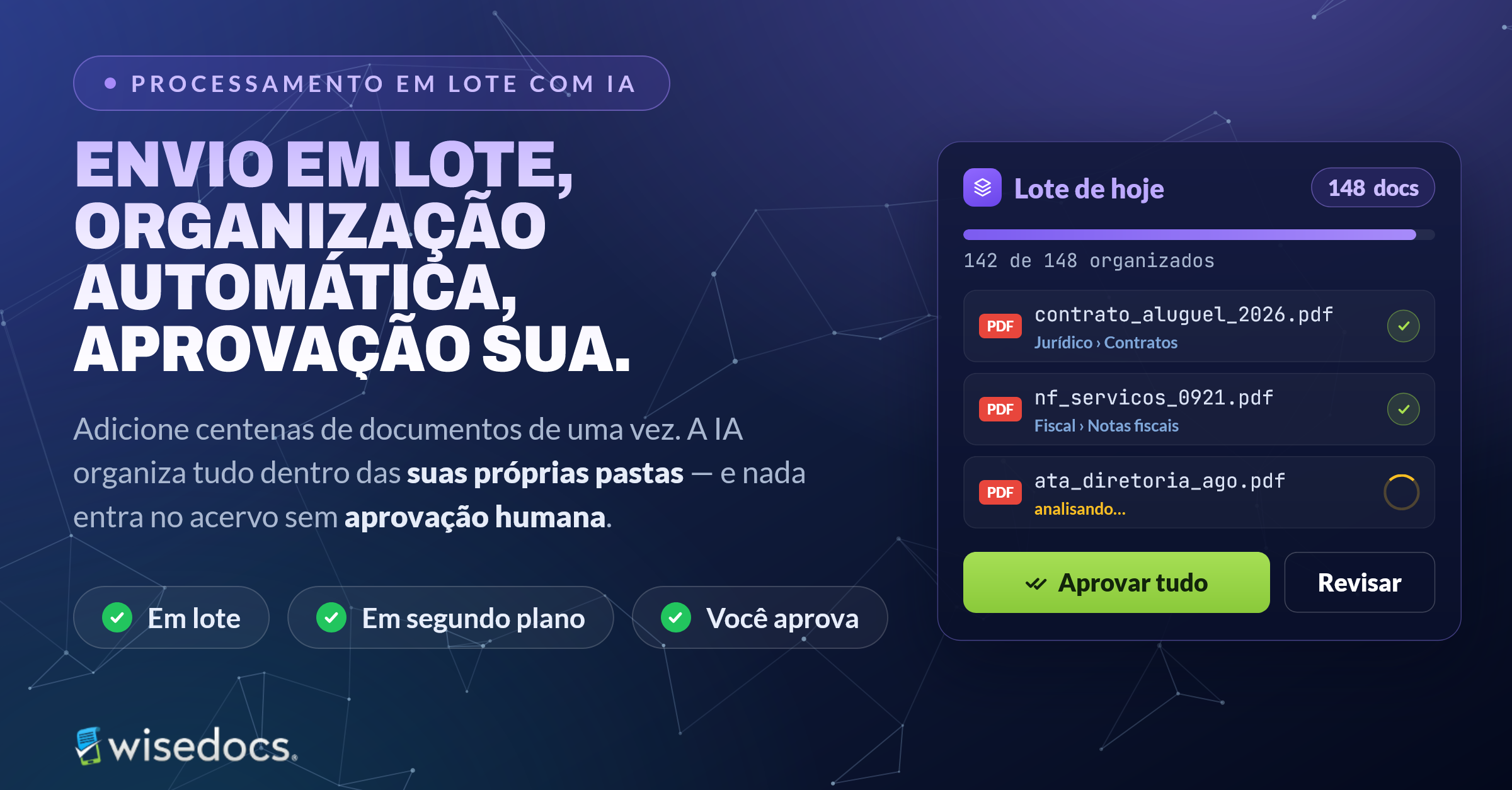 Indexação em lote com IA: como zerar anos de acervo parado